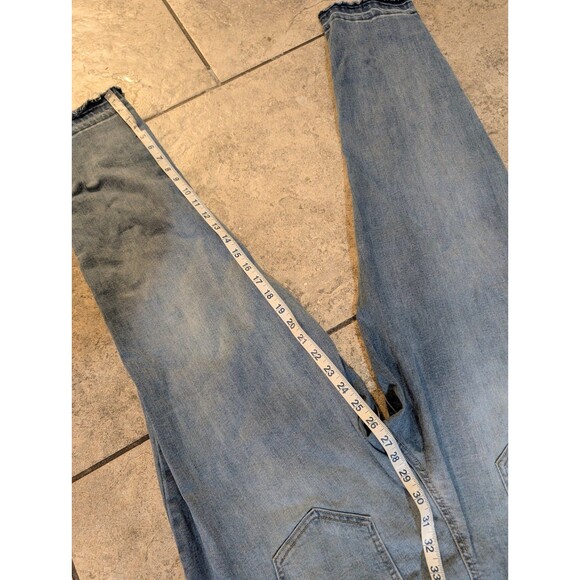 Time and Tru Maternity Jeans Women’s XXL 2X (20) Over Belly Panel Blue Raw Hem - Picture 10 of 10